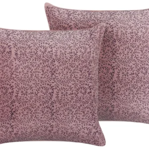 Set di 2 cuscini velluto rosa 45 x 45 cm ROMNEYA