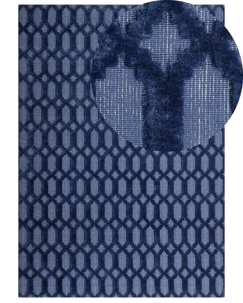 Tappeto blu marino 160 x 230 cm pelo limitato CIZRE