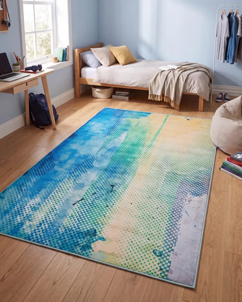 Tappeto blu/verde 160 x 230 cm SUSUZ