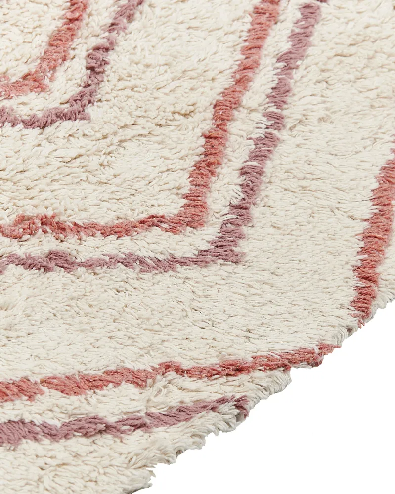 Tappeto cotone camoscio e rosa 160 x 230 cm KASTAMONU