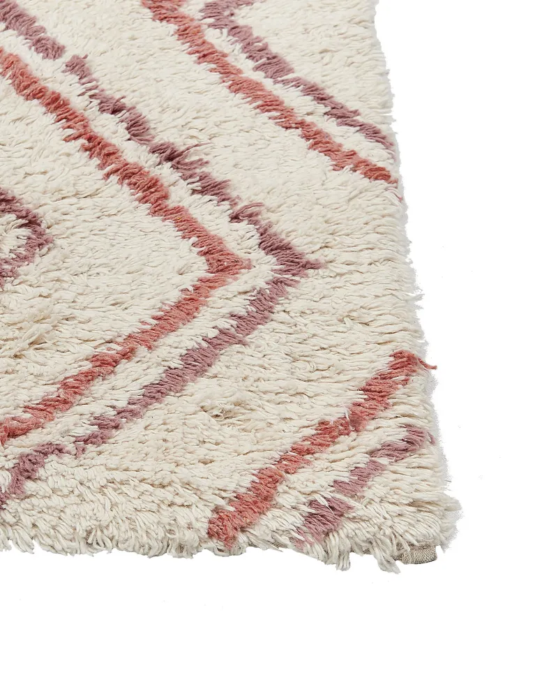 Tappeto cotone camoscio e rosa 160 x 230 cm KASTAMONU