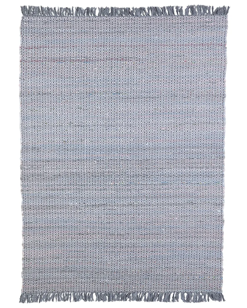 Tappeto grigio rettangolare cotone realizzato mano - 160x230cm - BESNI
