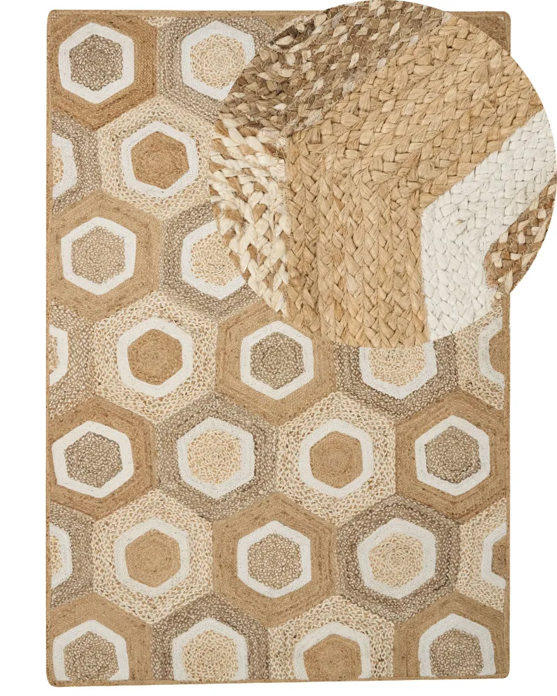 Tappeto iuta crema 160 x 230 cm BASOREN