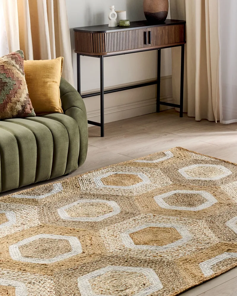 Tappeto iuta crema 160 x 230 cm BASOREN