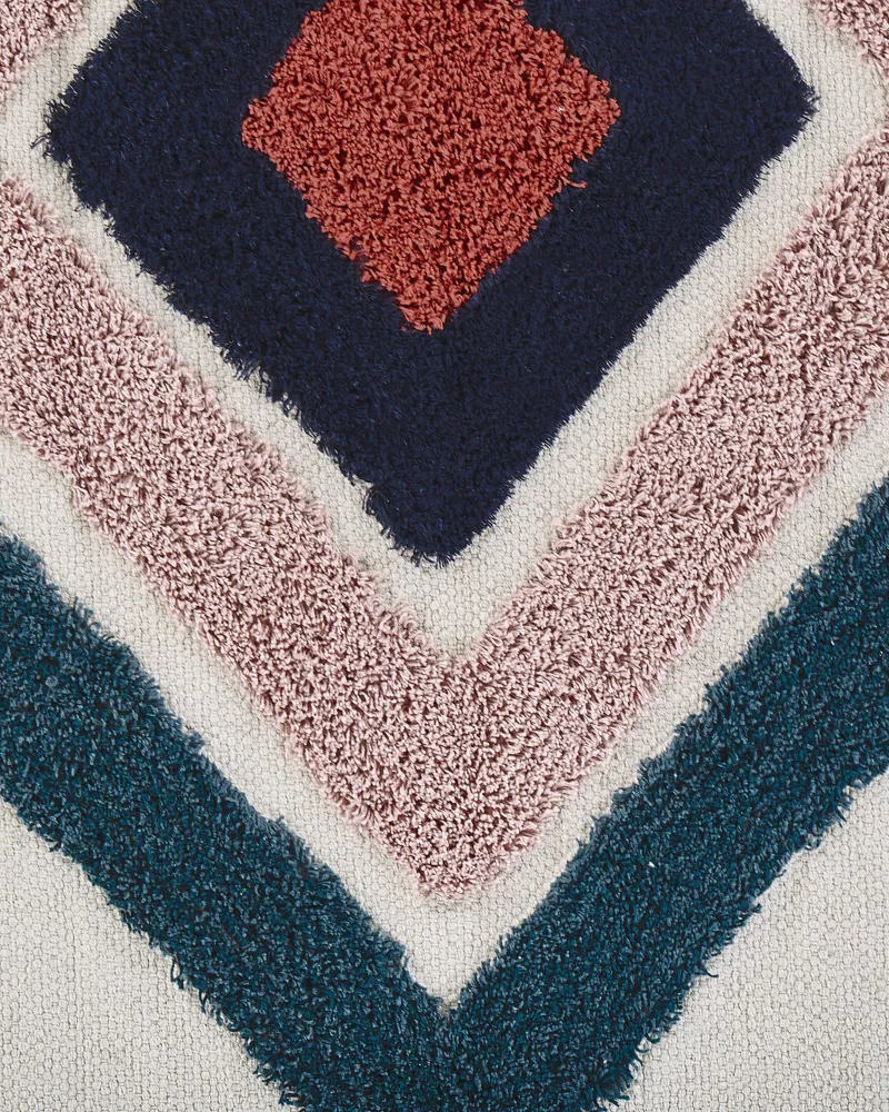 Tappeto multicolore rettangolare cotone 80 x 150 cm KOZLU