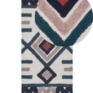 Tappeto multicolore rettangolare cotone 80 x 150 cm KOZLU
