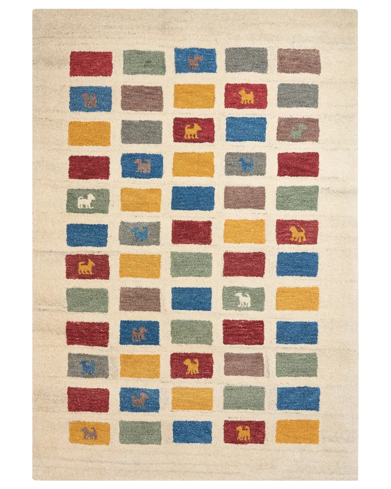 Tappeto Gabbeh lana multicolore 160 x 230 cm MURATLI
