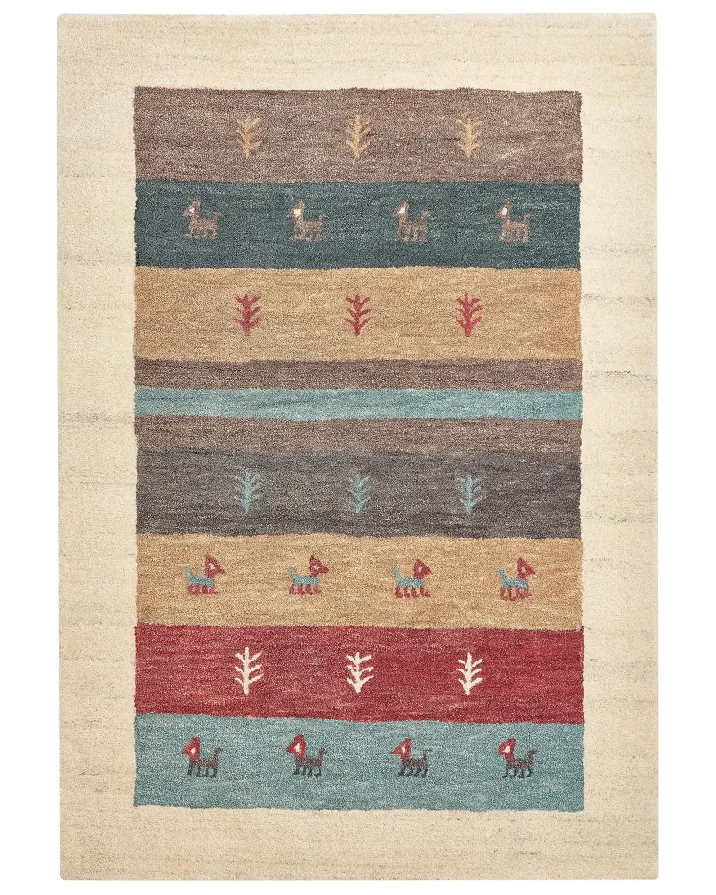 Tappeto Gabbeh lana multicolore 160 x 230 cm SARILAR