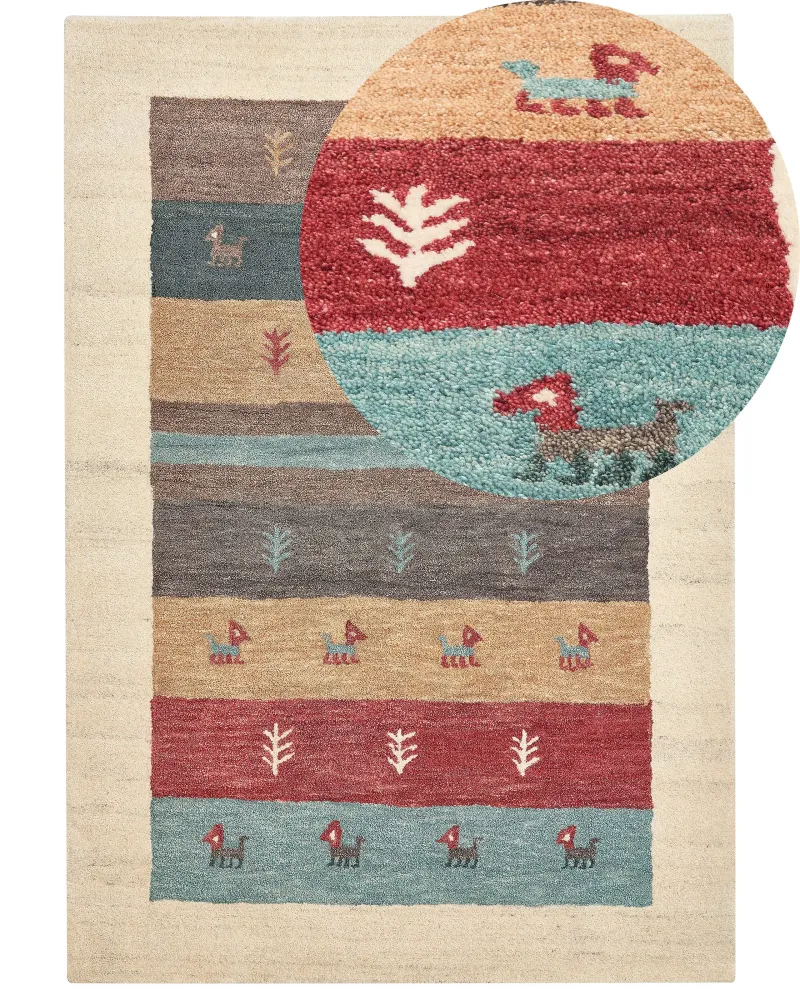 Tappeto Gabbeh lana multicolore 160 x 230 cm SARILAR