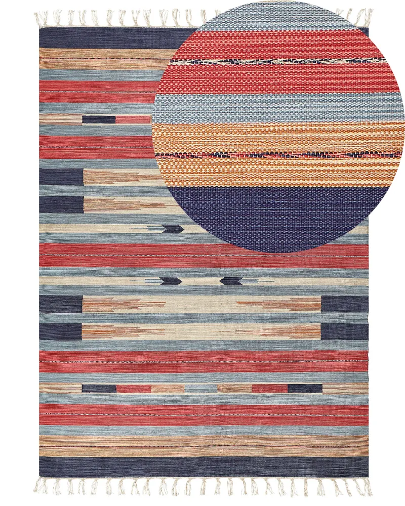 Tappeto kilim cotone multicolore 140 x 200 cm GANDZAK