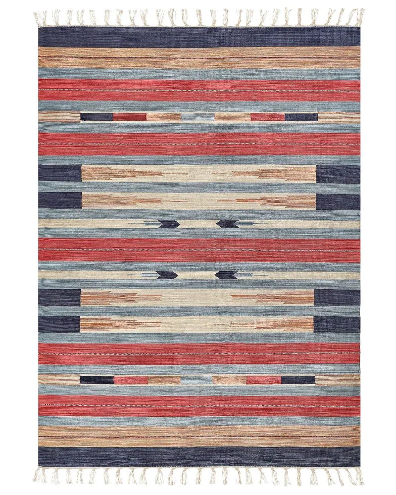 Tappeto kilim cotone multicolore 140 x 200 cm GANDZAK