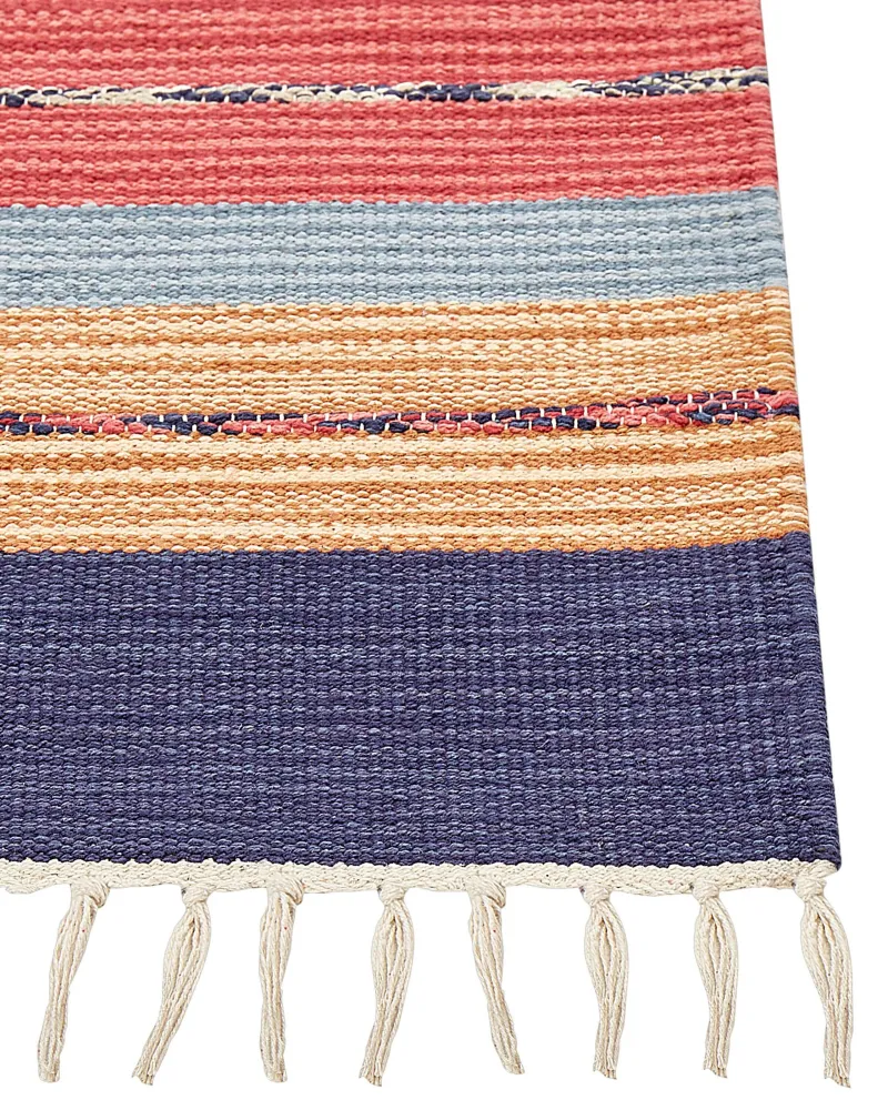 Tappeto kilim cotone multicolore 140 x 200 cm GANDZAK