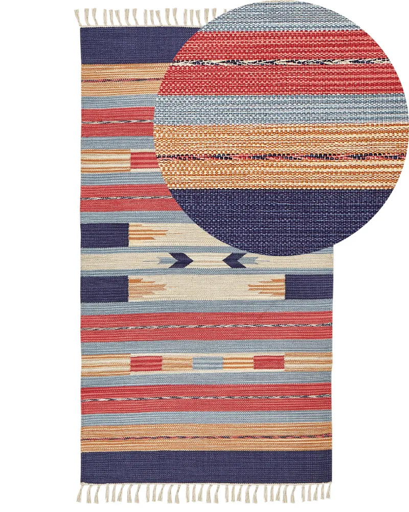 Tappeto kilim cotone multicolore 80 x 150 cm GANDZAK