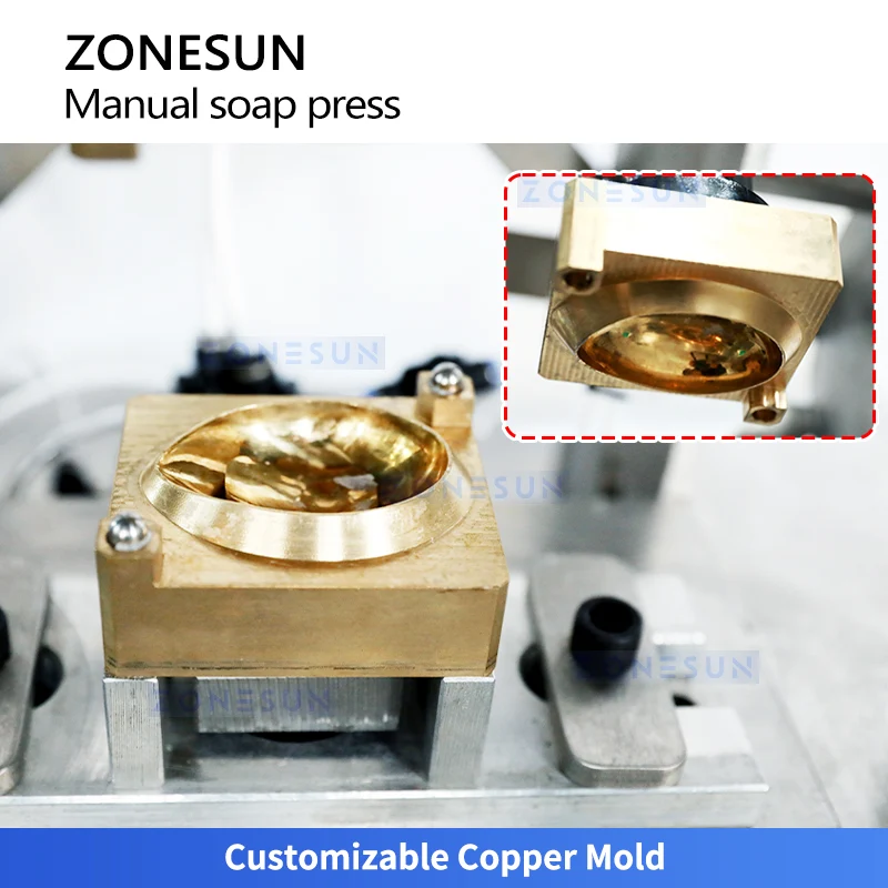ZONESUN ZS-MYZ1 Pneumatic Soap Stamping Machine Custom Molds