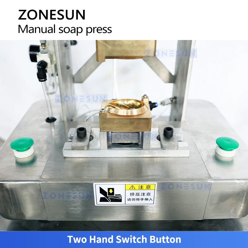 ZONESUN ZS-MYZ1 Pneumatic Soap Stamping Machine Custom Molds