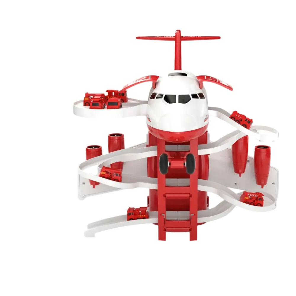 SkyRescue | Divertimento avventuroso - Set gioco aereo e camion dei pompieri con tappeto da gioco