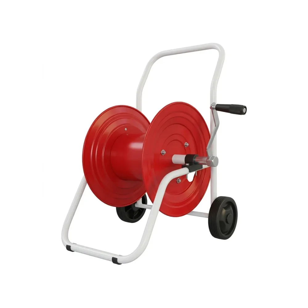Avvolgitubo carrellato Professional acciaio epossidico ruote pneum 70mt 3/4