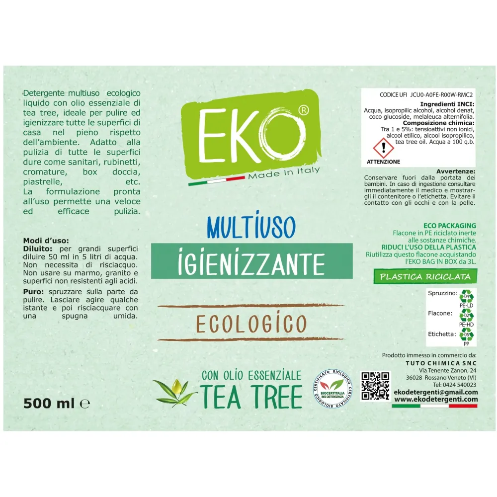 Bag Box Eko Kit Multiuso Igienizzante con Tea tree ecologico