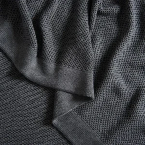 Bemboka Honeycomb Bamboo Throw Pre Shrunk Grey