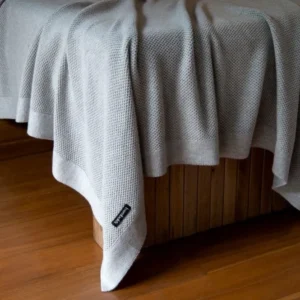 Bemboka Honeycomb Bamboo Throw Pre Shrunk Dove