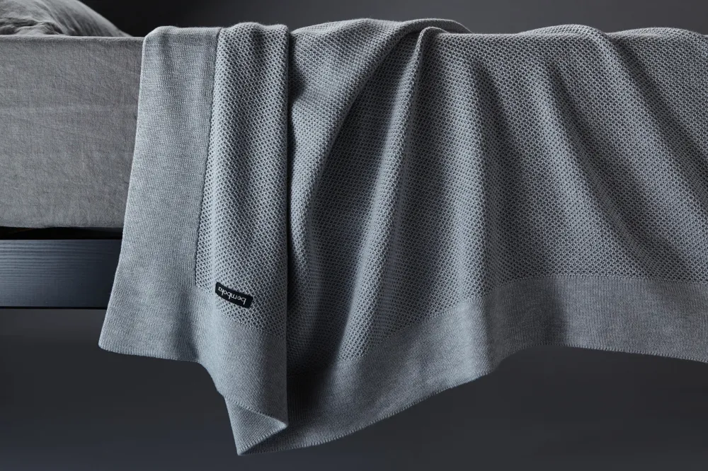 Bemboka Honeycomb Bamboo Throw Pre Shrunk Dove