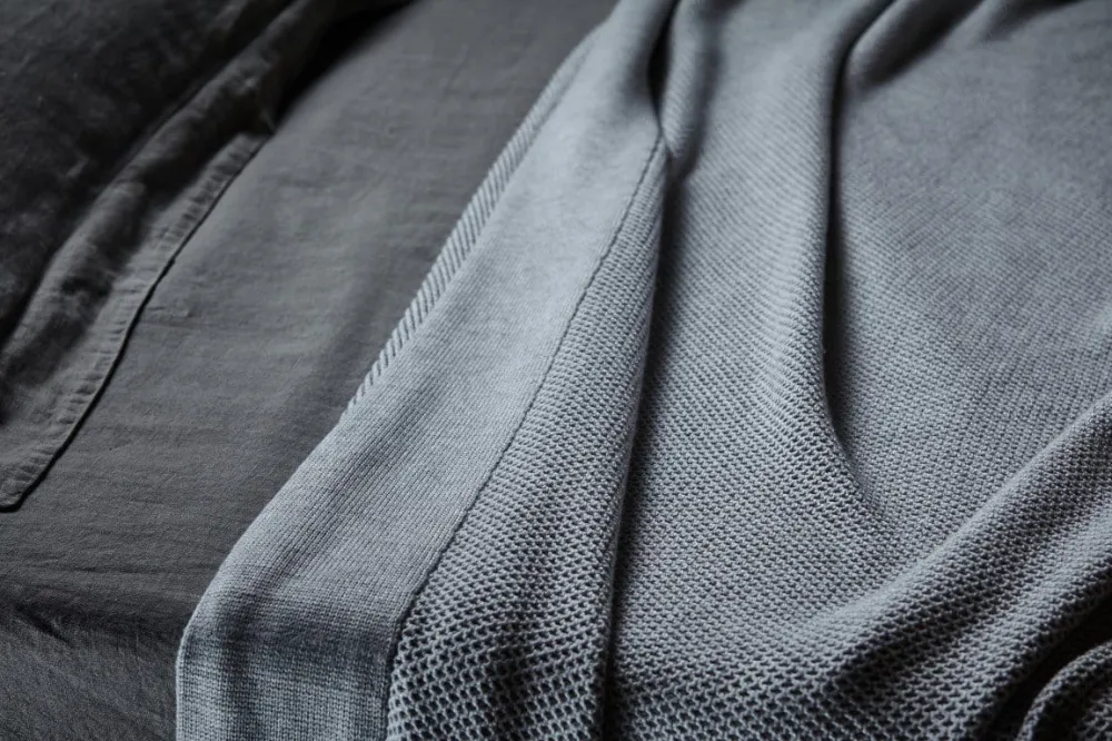Bemboka Honeycomb Bamboo Throw Pre Shrunk Dove