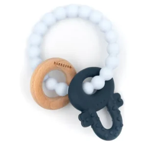 Bamboom+ - Massaggiagengive legno e silicone chiave - Blu - Azzurro