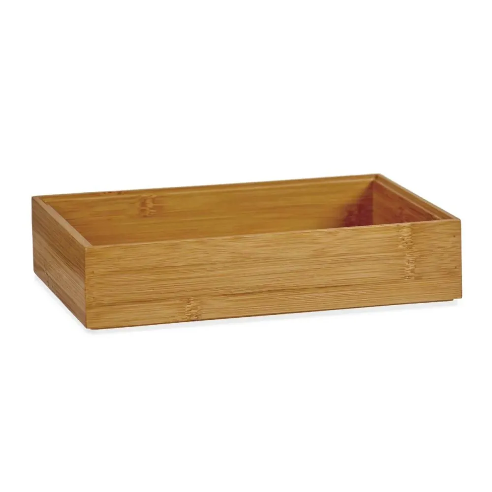 Organizador para Gavetas Castanho Empilhável 15 x 5 x 23 cm Natural Bambu