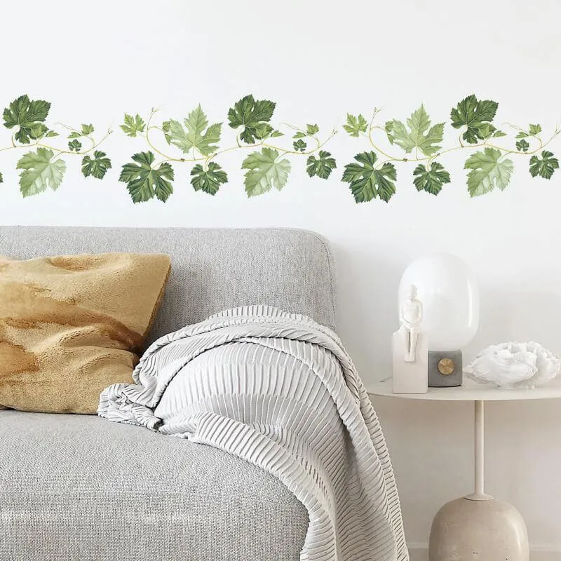 Premium Impermeabile Gourd Leaf Vine Peel and Stick Wall Decals