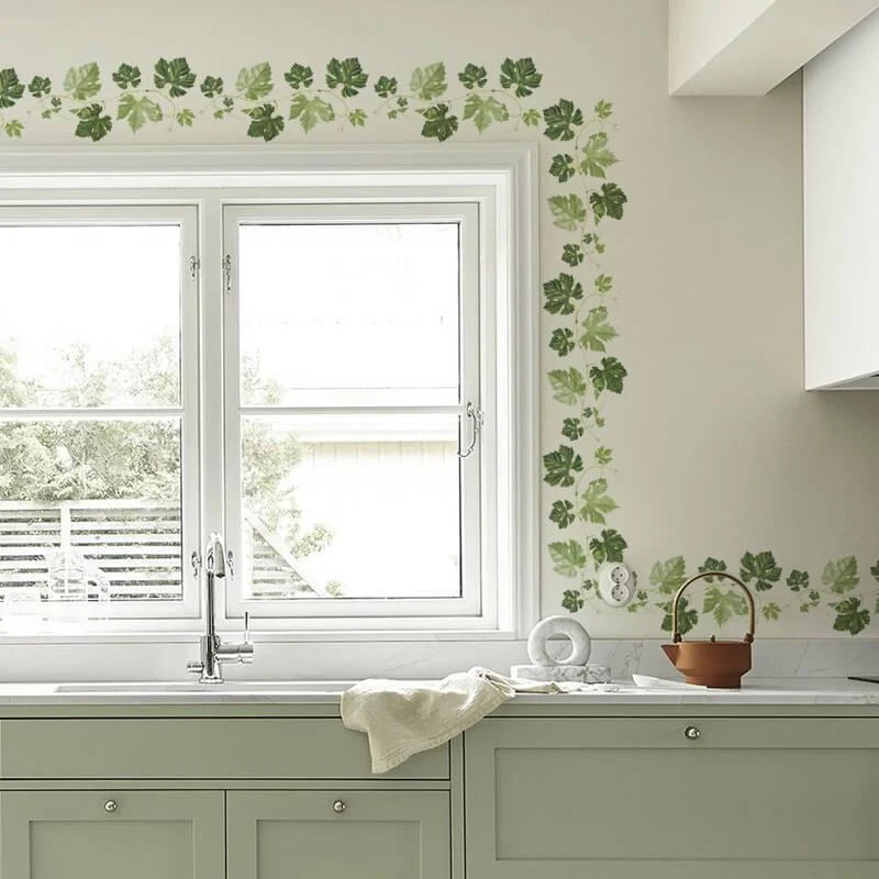 Stendardo Personalizzato Gourd Leaf Vine Peel and Stick Wall Decals
