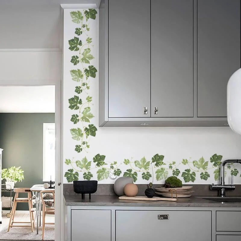 Stendardo Personalizzato Gourd Leaf Vine Peel and Stick Wall Decals