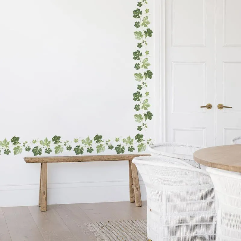 Stendardo Personalizzato Gourd Leaf Vine Peel and Stick Wall Decals