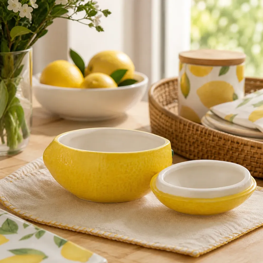 Porta Limone Ceramica 14 cm con Coperchio
