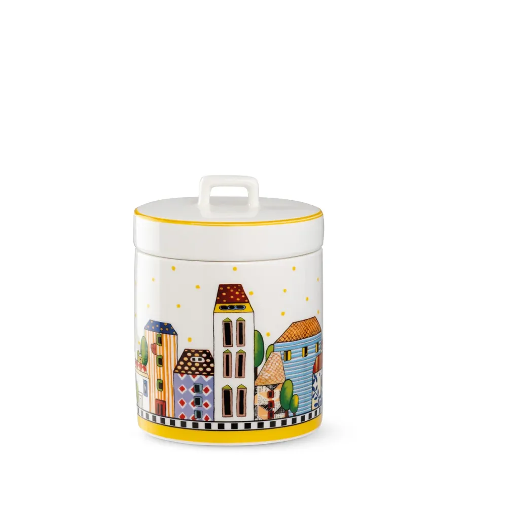 Barattolo da cucina 9x13 giallo "Paese Mio" Egan