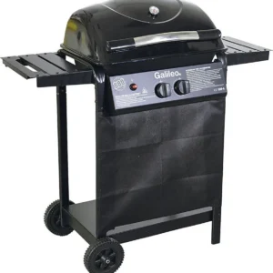 Galileo Barbecue gas 2 bruciatori BBQ coperchio termometro integrato griglia