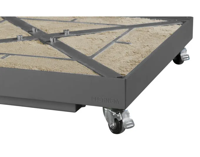 PLATINUM SUN & SHADE base Ceramica 90 kg grigia con ruote
