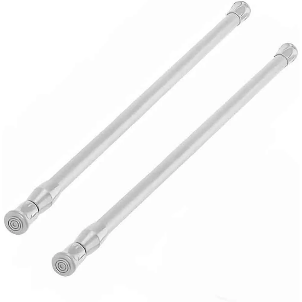 Coppia 2 bastone per tenda da finestra con molla pressione asta telescopica allungabile da 70 120 cm