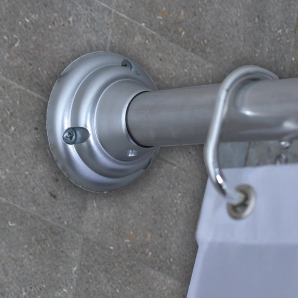 Saniplast Tubo Reggitenda Estensibile 80-135 cm – Alluminio Bianco – Diametro 25 mm – Montaggio Pressione Senza Fori