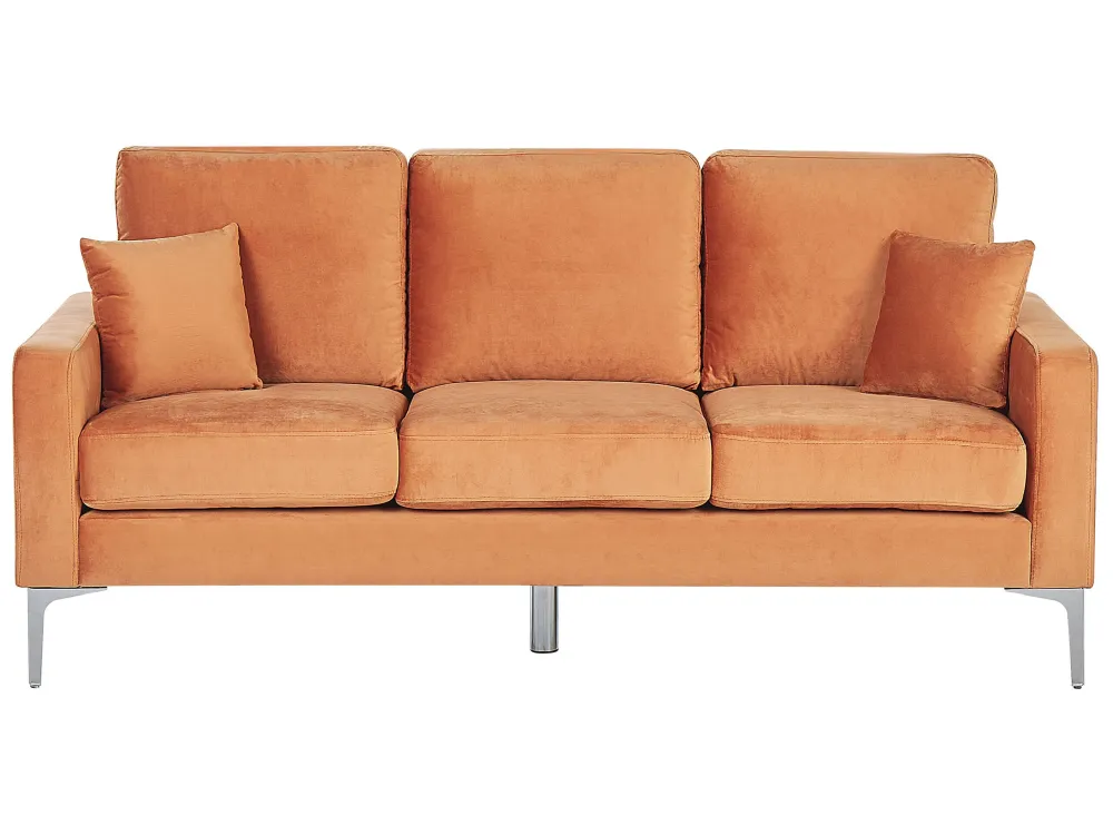 3 Seater Vellutato Sofa Orange GAVLE