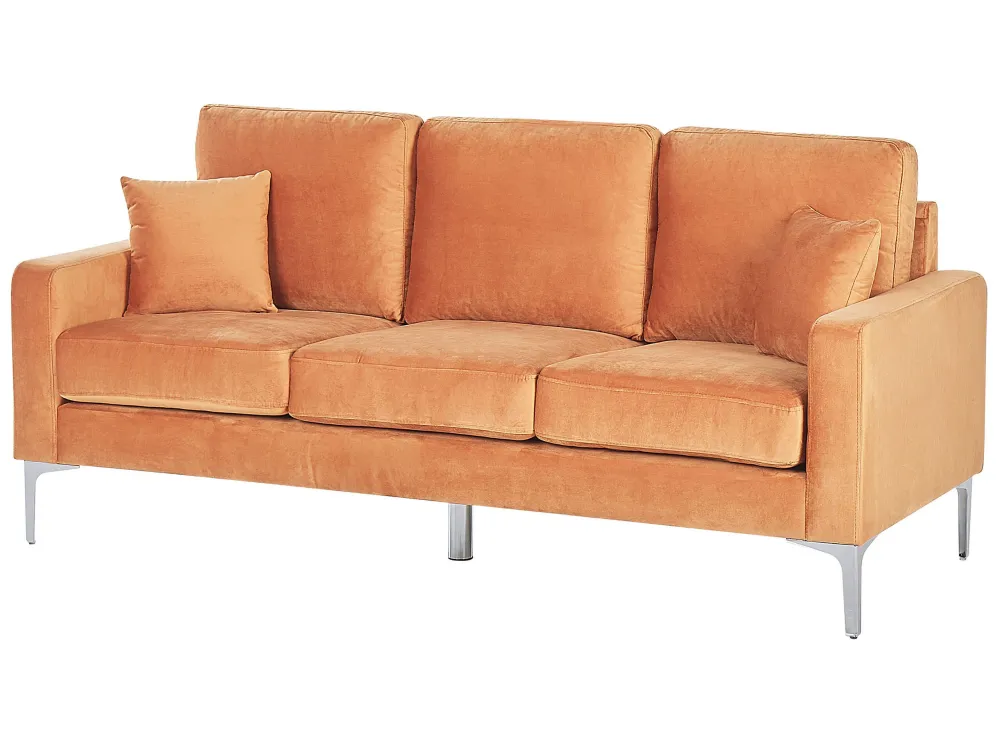 3 Seater Vellutato Sofa Orange GAVLE