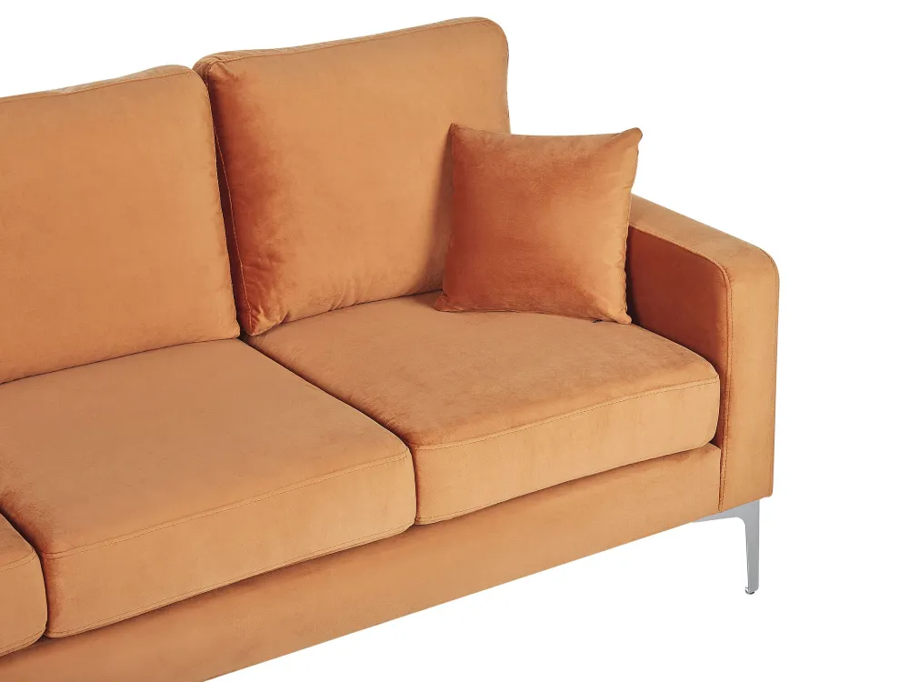 3 Seater Vellutato Sofa Orange GAVLE