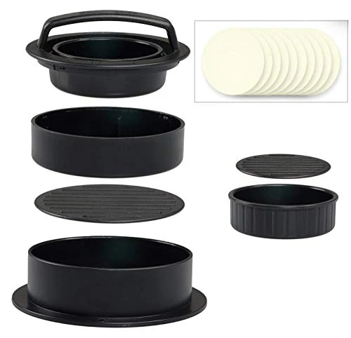 Flybiz Premium Pressa per Hamburger - Set 3 1 - Stampo Hamburger...