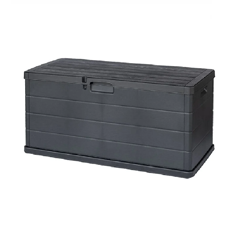 Baule da Giardino esterno Multiuso Polipropilene 118x59 H57cm Grigio 340LT