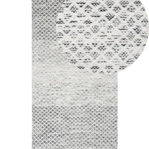 Area tappeto 80 x 150 bianco e nero GEMLIK