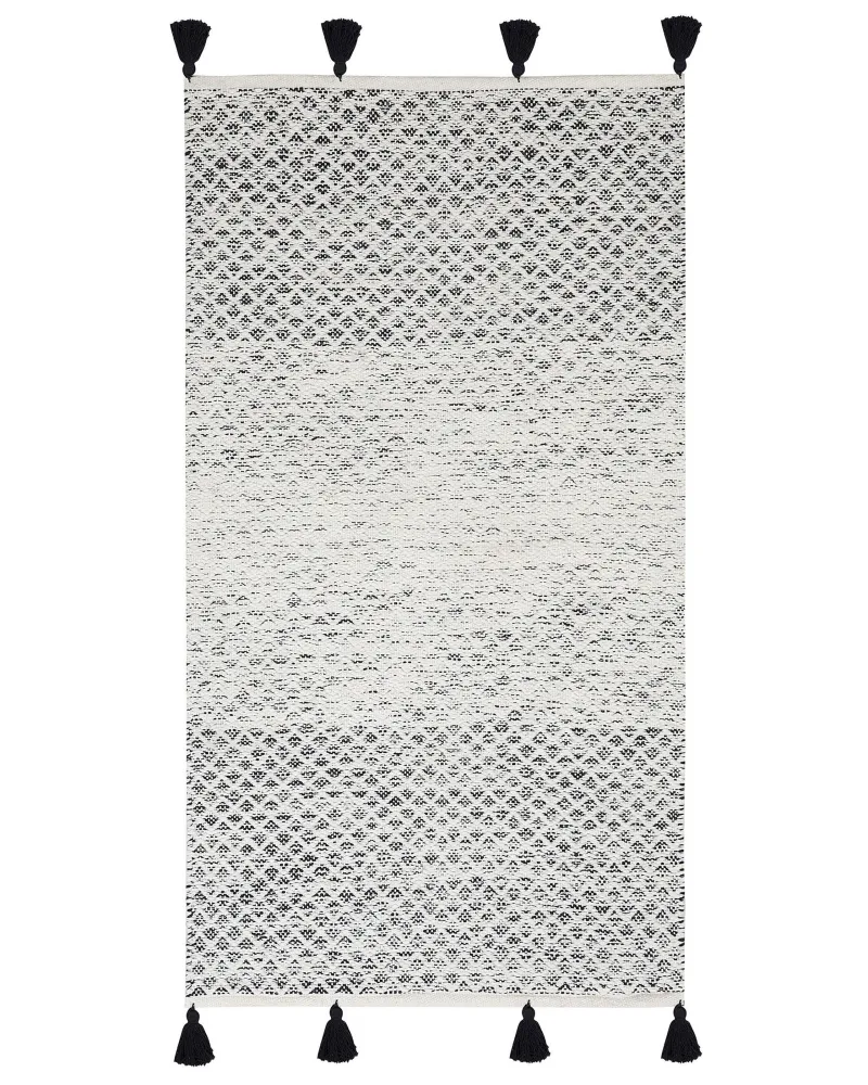 Area tappeto 80 x 150 bianco e nero GEMLIK