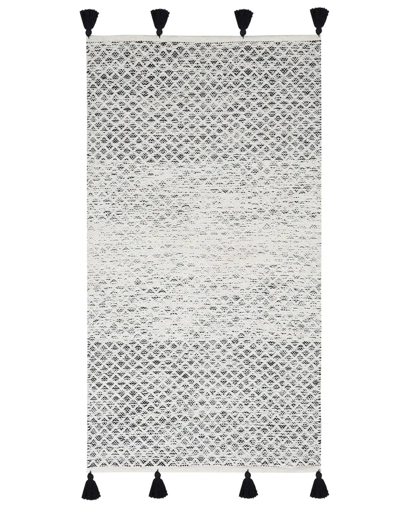 Area tappeto 80 x 150 bianco e nero GEMLIK