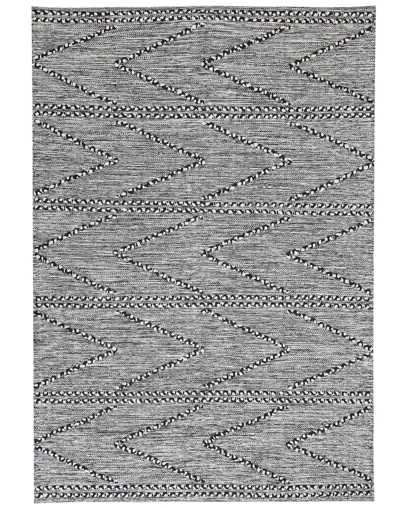 Tappeto cotone 160 x 230 cm bianco e nero TERMAL