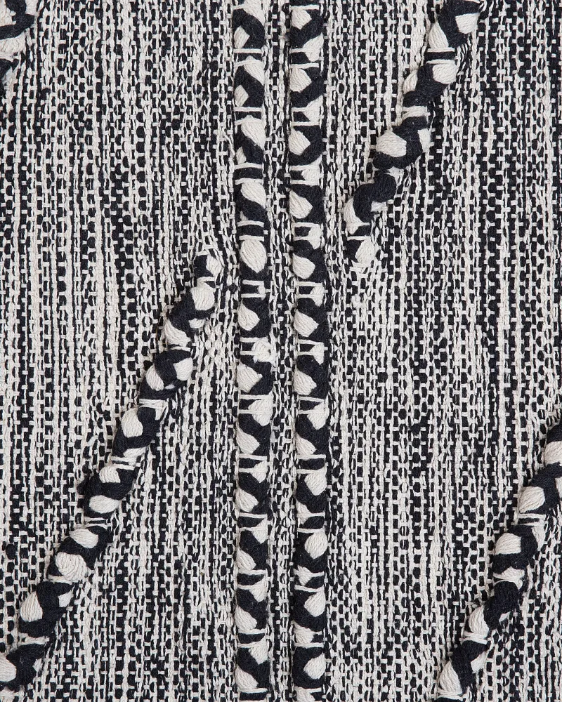 Tappeto cotone 160 x 230 cm bianco e nero TERMAL