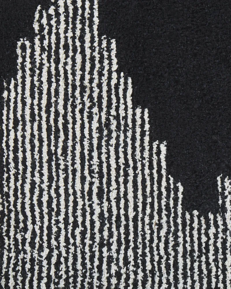 Tappeto cotone bianco e nero 160 x 230 cm BATHINDA