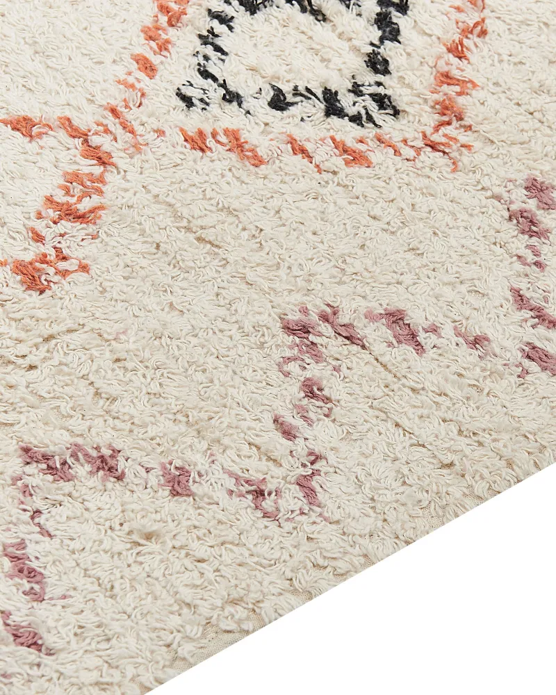 Tappeto cotone camoscio rosso e nero 160 x 230 cm GUWAHATI